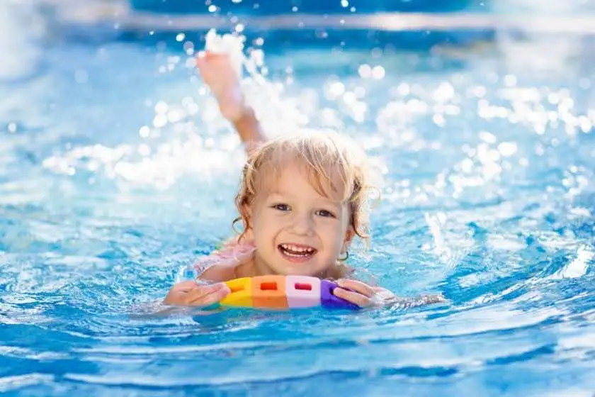 A family swimming pool on a sunny Gold Coast summer day